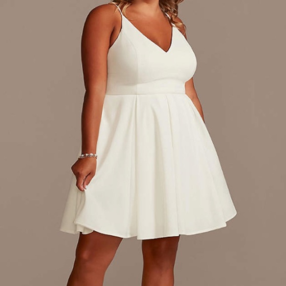 Little white dress from David’s bridal